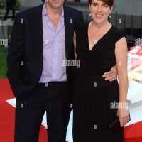 Stephen Mangan and wife Louise Delamere arriving at the World Premiere of Rush Odeon Cinema Leicester Square London Stock Photo