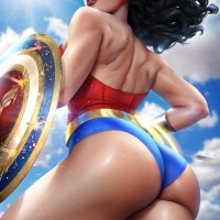 Wonder Woman Big Butt Anime Sexy Lady HD Print Canvas Comic Poster SFW Unframed