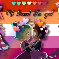 I kissed the girl Lesbian cartoon shipcouples
