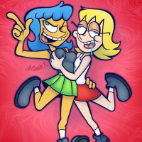 the goofy cartoon lesbians from twitter by Static-Brain-tv on Newgrounds