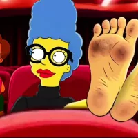 Tarantino Parody Once Upon Time a Housewife Mrs Sinpsom Teases with Dirty Feet Cartoon Foot Fetish