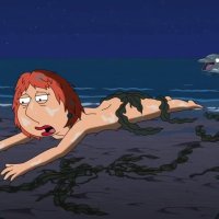 Lois goes naked swimming: Family Guy