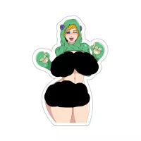 Cute Anime Girl Sticker Lewd Ecchi Big Tits Women Generic
