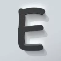 Zwart Piepschuim Letter E Comic Sans kopen?