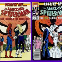 WHAT IF 20 21 MARVEL 1990 SPIDER-MAN MARRIED BLACK CAT