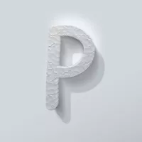 Piepschuim Letter P Comic Sans