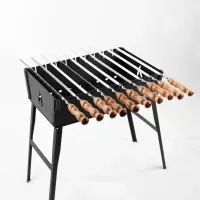 Mangal Grill Suitcase fo 10 Skewers Case Foldable 2 mm Metal