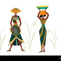 Femme rizière inde Banque dimages vectorielles
