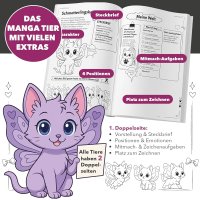 Manga-Tiere zeichnen lernen für Kinder ab 8 Jahren: Süe und fantasievolle Manga-Tiere Schritt für Schritt zeichnen