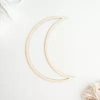 Houten maan voor macramé
