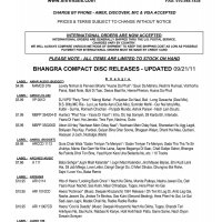 Bhangra Compact Disc Releases