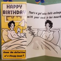 Vintage Birthday Sleepy Head Greeting Card