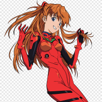Asuka Langley Soryu Anime Manga Art laughing out loud black Hair fictional Character png