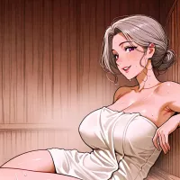 Sexy sauna milf en gilf cartoon porno