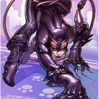 SFW full color sexy ecchi MILF hentai cartoon porn art DC comics fine ass slut Catwoman hunting Batman cock.