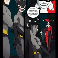 Batman Catwoman Harley Quinn comic porn