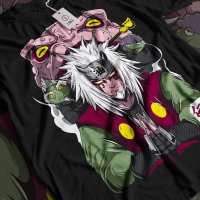 Jiraiya T-Shirt Naruto Rasengan Itachi Uchiha Anime Manga Black Shirt All Size