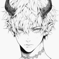 Devil Boy Devil Anime Satanic Goth Manga Art Sticker
