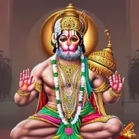 Lord Hanuman with Shubh Mangalvaar in Hindi on Craiyon