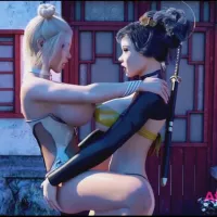 Asian futa babes having threesome sex in a 3d animation
