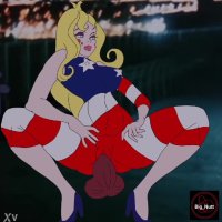 Horny Miss America Cartoon Parody Gets Fucked Hard By Big Dick