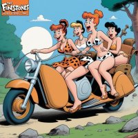 Classic Comic Artstyle Original The Flintstones Comic Single Page Comic Pornografia de IA