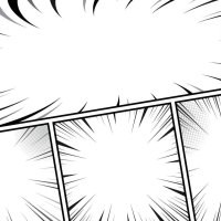 grappig boek bladzijde sjabloon met radiaal snelheid lijnen achtergrond in manga anime stijl. zwart en wit illustratie 45866697 Vectorkunst bij Vecteezy
