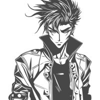 jong knap Mens manga anime vector 16668993 Vectorkunst bij Vecteezy