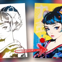 Geisha Stencil tutorial: Maak een indrukwekkend Manga kunstwerk