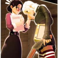 Romantic kiss sfm tf2art femscout misspauling yuri lesbian