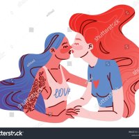 Kissing Girls Same-sex Love Lgbt Lesbians Stock Vector Royalty Free 2047949162