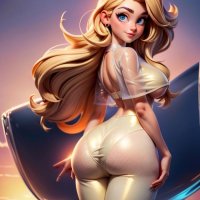 blonde hair Rear View 3D Cartoon AI Porn at Javhd