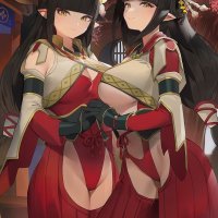 HD wallpaper: anime anime girls boobs big boobs twins Japanese clothes