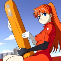 Asuka langley soruyu rides a dildo Cartoon