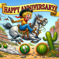 1 Anniversary AI Generated Card