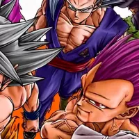 Looks like a boy band but this is the brutal cover of the latest Dragon Ball Super manga written by Toriyama