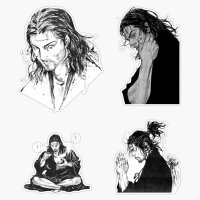 : Manga Vagabond Musashi Miyamoto Manga Sticker Vinyl Waterproof Sticker Decal Car Laptop Wall Window Bumper Sticker 5 : Sports Outdoors