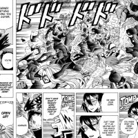 MyHeroAcademia263 This war arc is great! Denki Kaminari is stepping up and the heroes are on the move! Also these hero panels are beautiful look at Mt lady plus the rest of