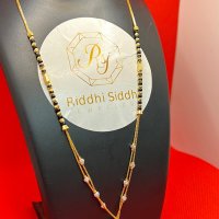 Dokiya 22 Kt Gold Mangalsutra 80 Golden And Black 22 Carat Gold Multilayer Mangalsutra At