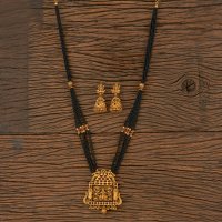 Buy Antique Temple Mangalsutra With Matte Gold Plating 205880