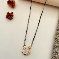 Natural Shell Pearl Rose Gold Plated Mangalsutra