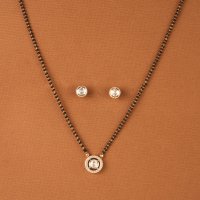 Buy Kundan Delicate Mangalsutra With Gold Plating 352177