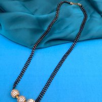 American Diamond Cross Drop Mangalsutra- Latest Mangalsutra Designs