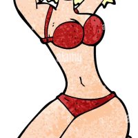 cartoon sexy woman posing Stock Vector Image Art