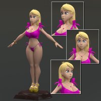 Cartoon Sexy Female 3D Model 99