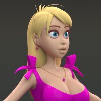 Cartoon Sexy vrouw 3D-model 99