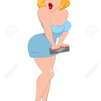 Illustration Of Cartoon Female Character Isolated On White. Cartoon Sexy Bond Woman In Blue Dress. Royalty Free SVG Cliparts Vectors and Stock Illustration. Image 31014128.