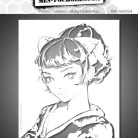 Manga Geisha Modern Stencil