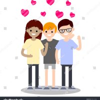 Threesome Plural Multiculturalism Love Romance Heart Stock Vector Royalty Free 795112708