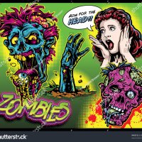 Zombie Comic Set Stock Vector Royalty Free 83860210